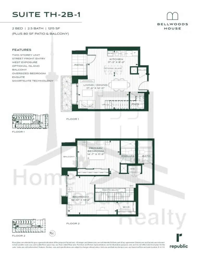 Bellwoods-House-Condos-TH-2B-1 SUITE floorplan