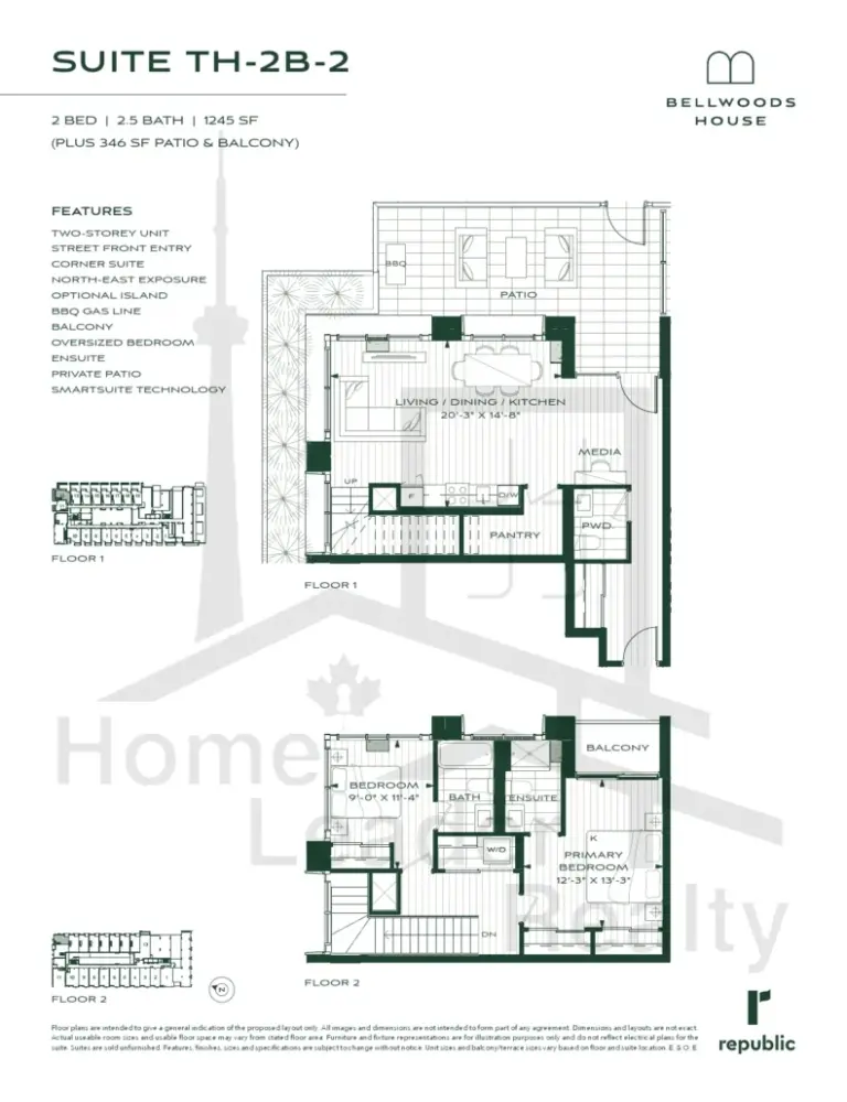 Bellwoods-House-Condos-TH-2B-2 SUITE floorplan
