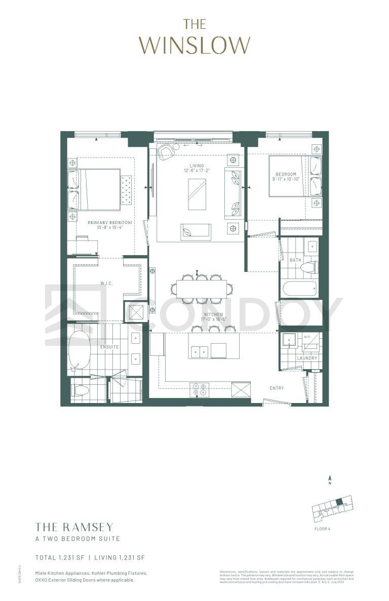 The Winslow Condos The Ramsey FloorPlan