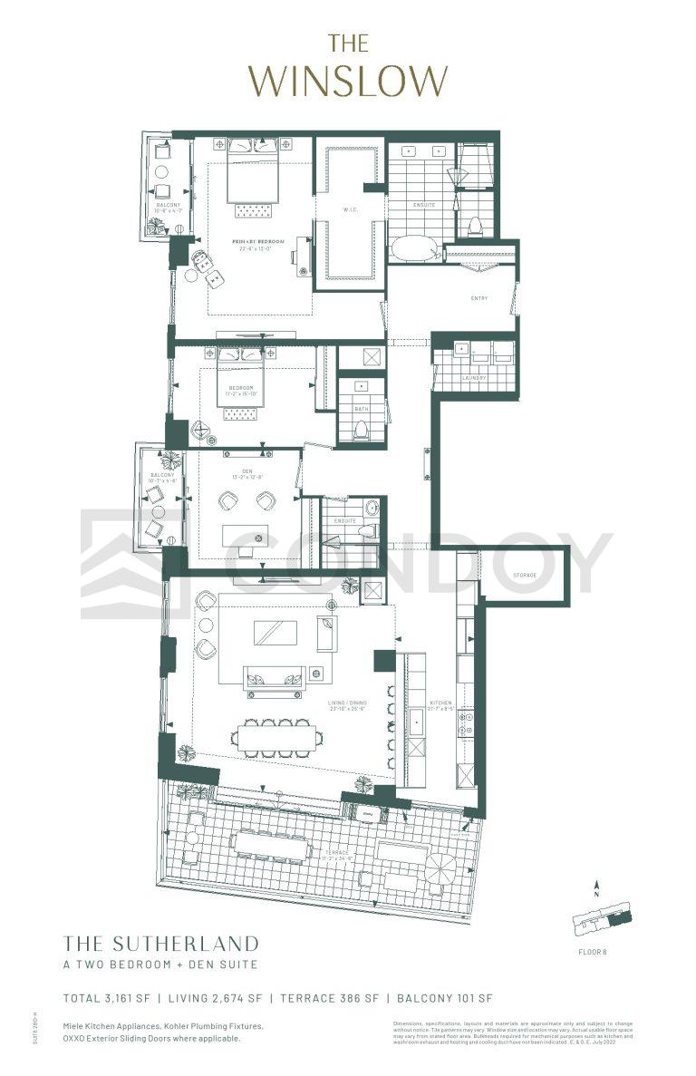The Winslow Condos The Sutherland FloorPlan
