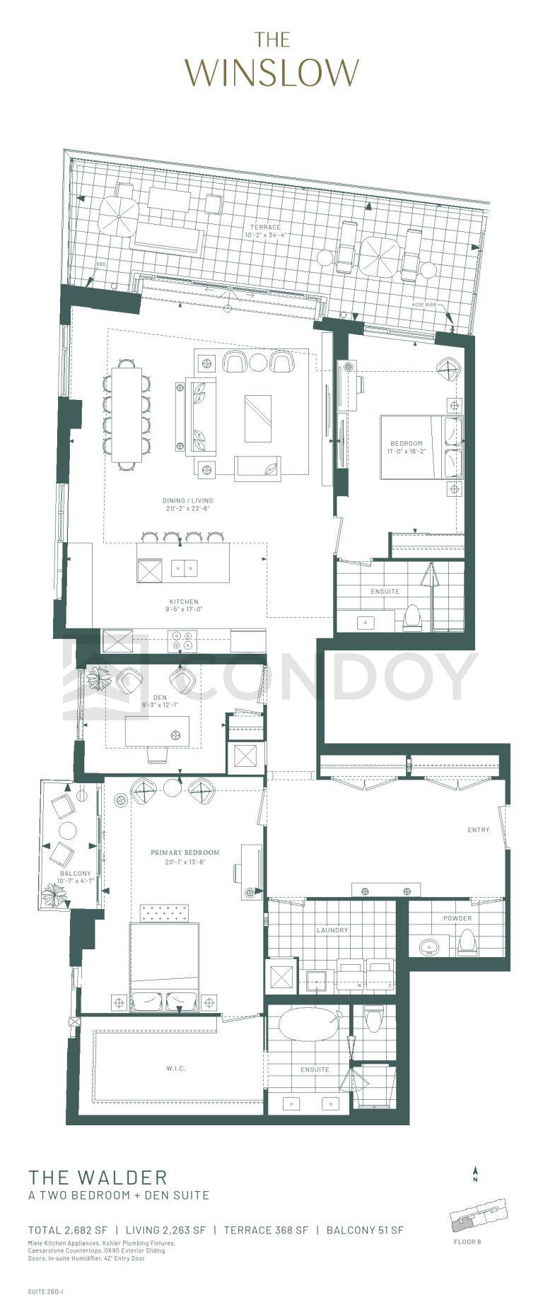 The Winslow Condos The Pinedale FloorPlan