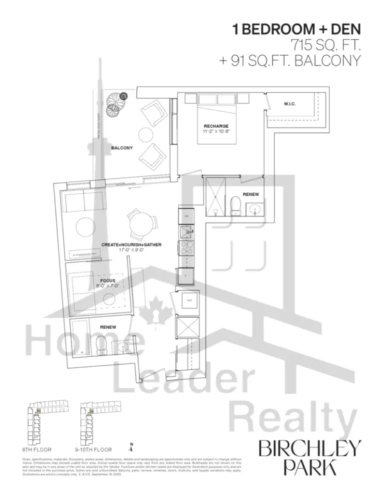 Birchley-Park-Condos-832-(1B+D)-floorplan