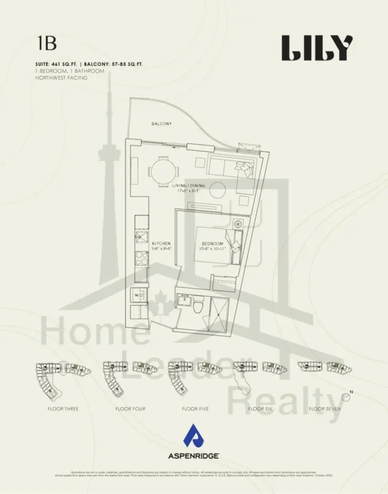 Lily-at-Crosstown-Condos-604-1B-floorplans