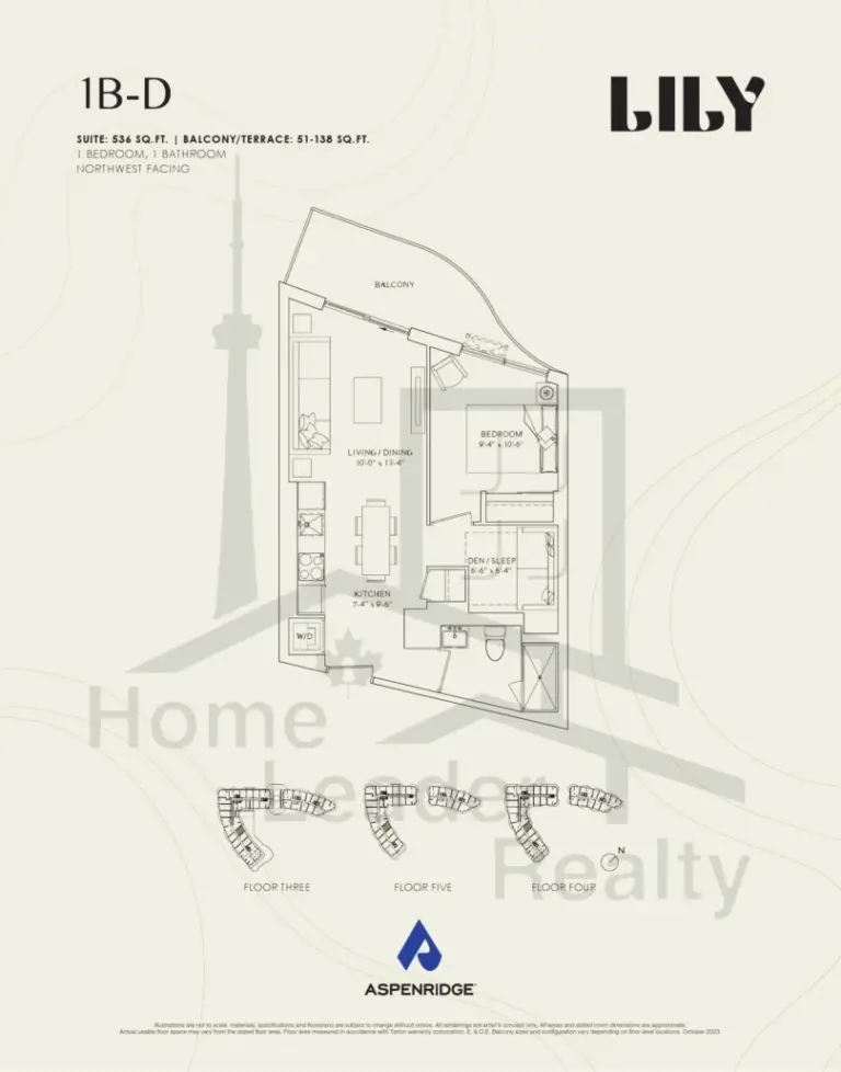 Lily-at-Crosstown-Condos-419-1B-D-floorplans