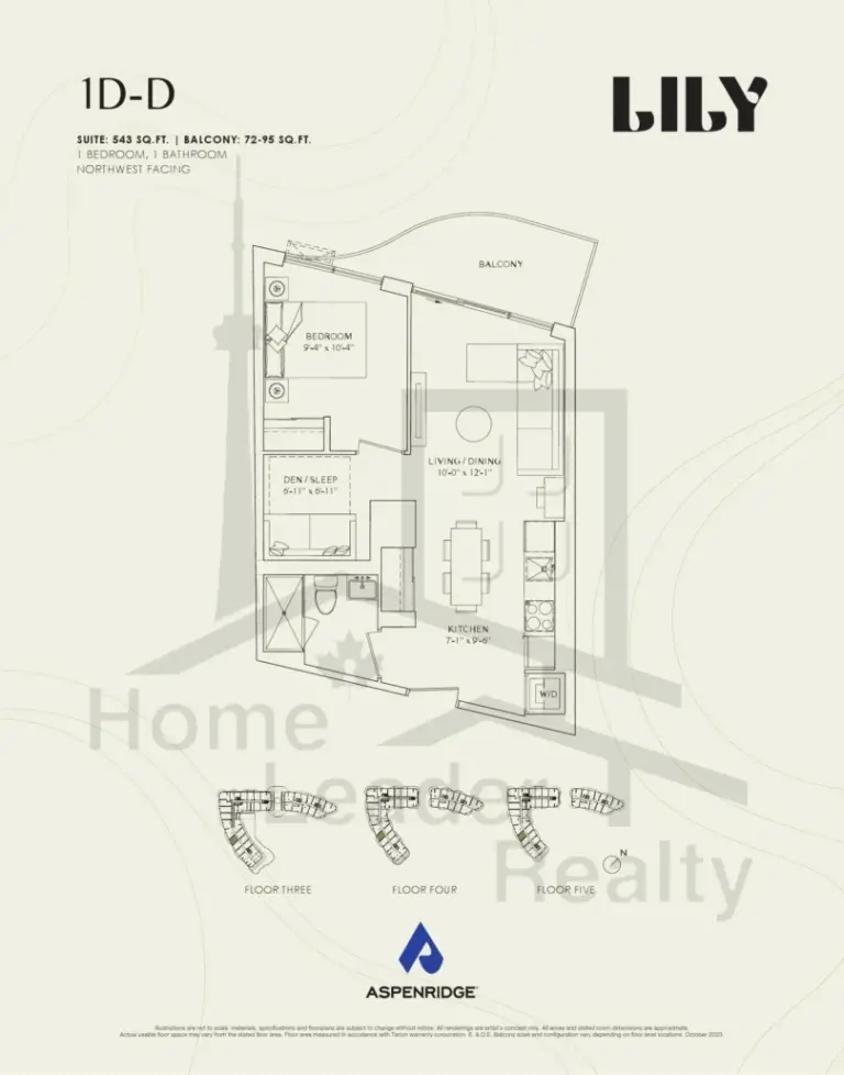 Lily-at-Crosstown-Condos-426-1D-D-floorplans