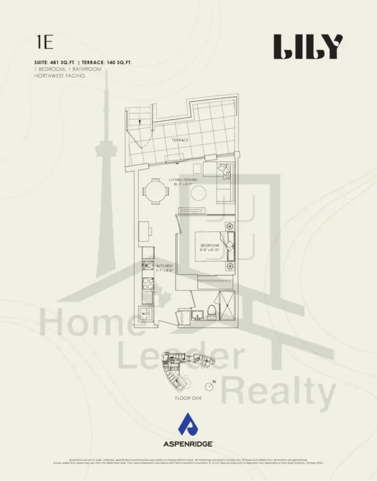 Lily-at-Crosstown-Condos-116-1E-floorplans
