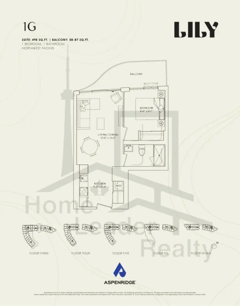 Lily-at-Crosstown-Condos-305-1G-floorplans