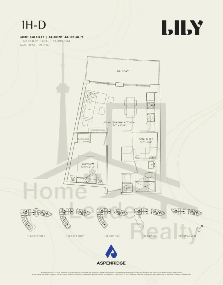 Lily-at-Crosstown-Condos-410-1H-D-floorplans