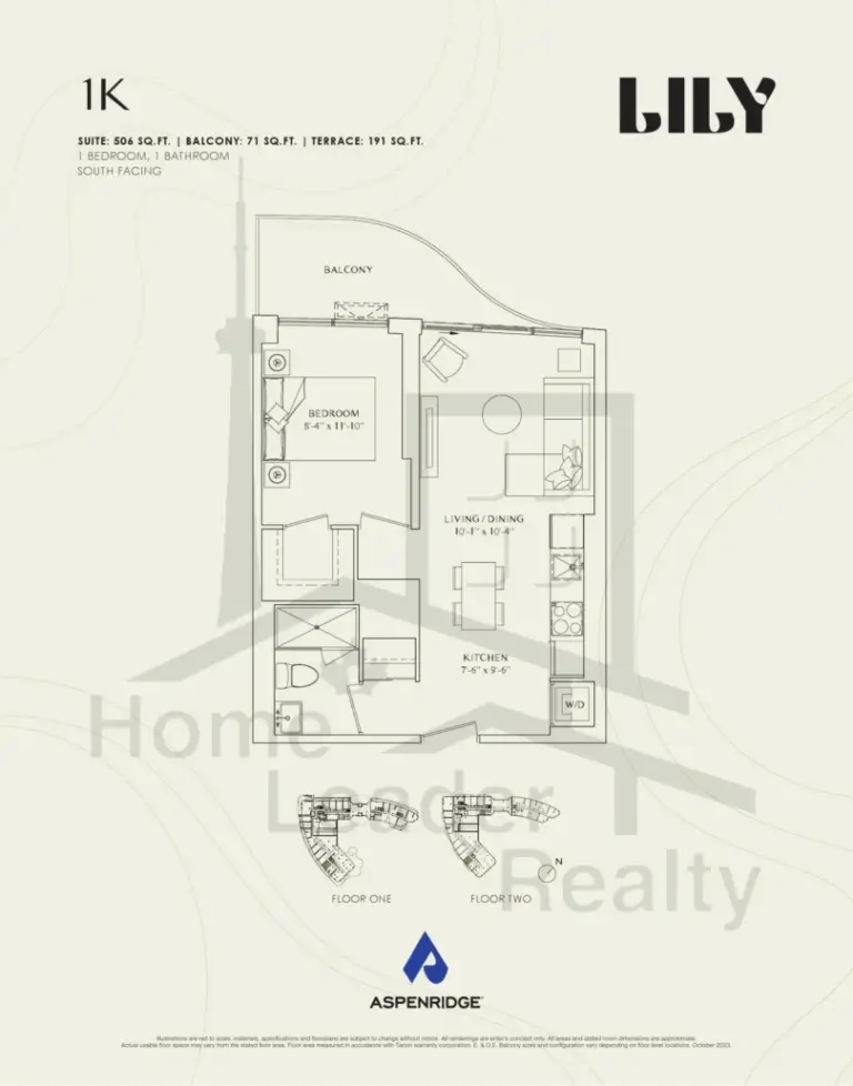 Lily-at-Crosstown-Condos-109-1K-floorplans