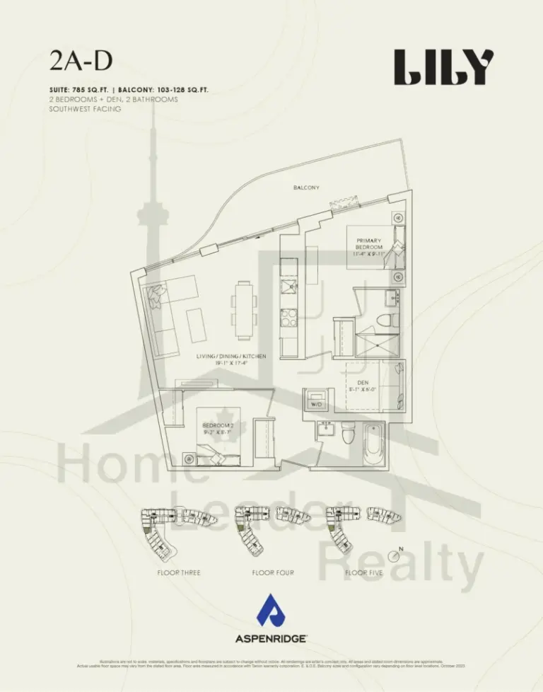 Lily-at-Crosstown-Condos-428-2A-D-floorplans