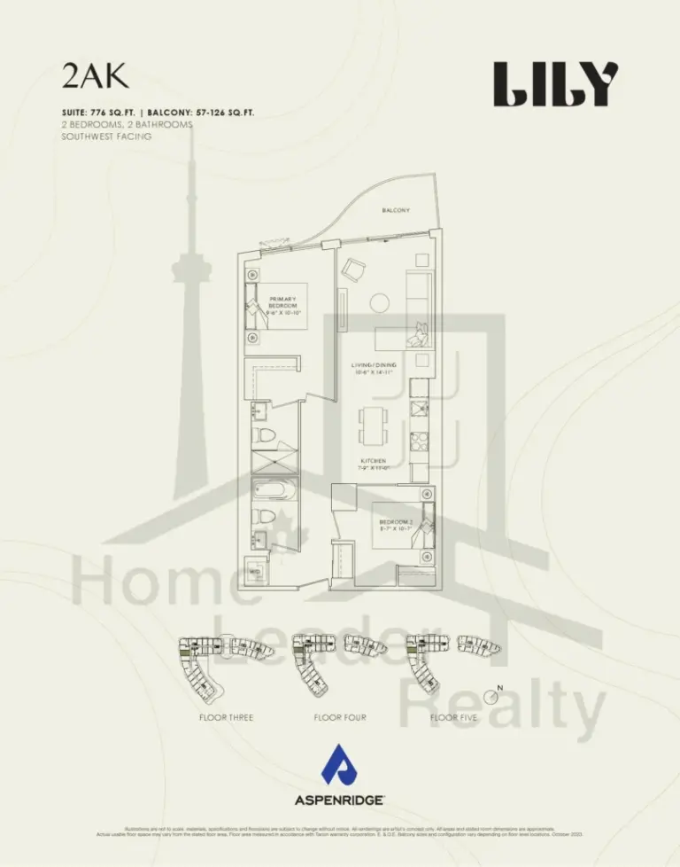Lily-at-Crosstown-Condos-430-2AK-floorplans