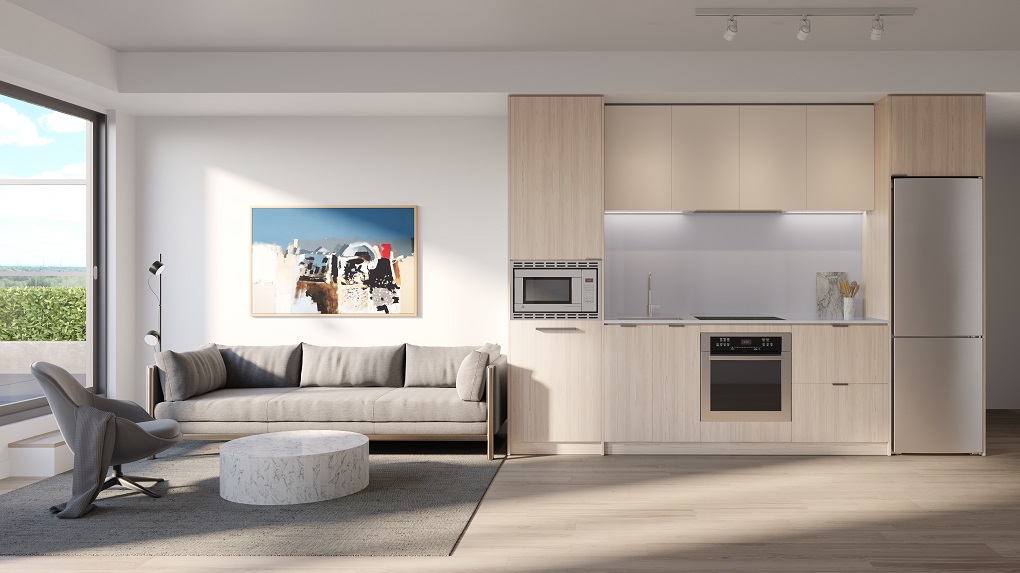 Kitchen-and-Living-without-island-Neige
