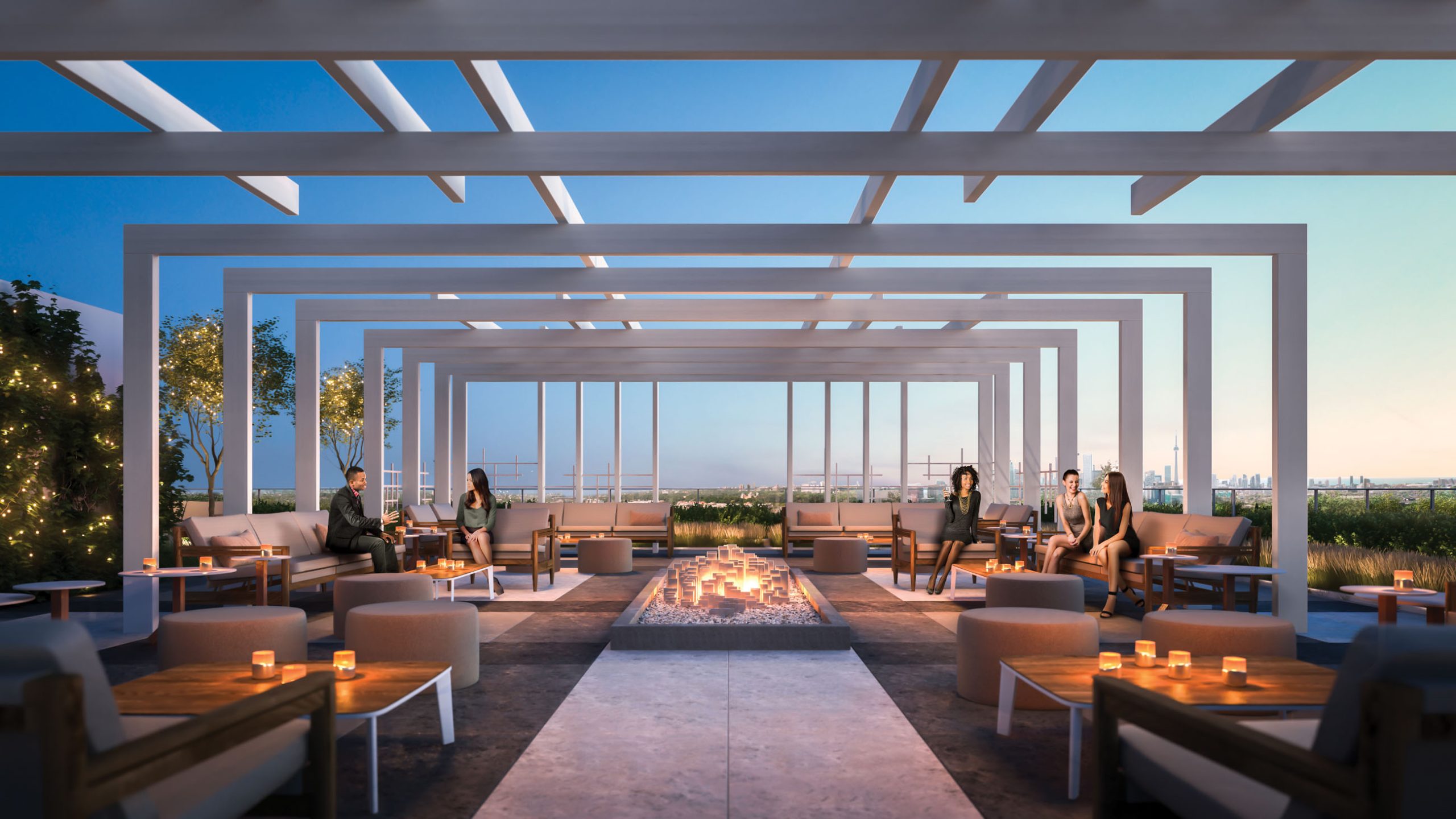 RODEO BUILDING EXTERIOR Amenity Firepit