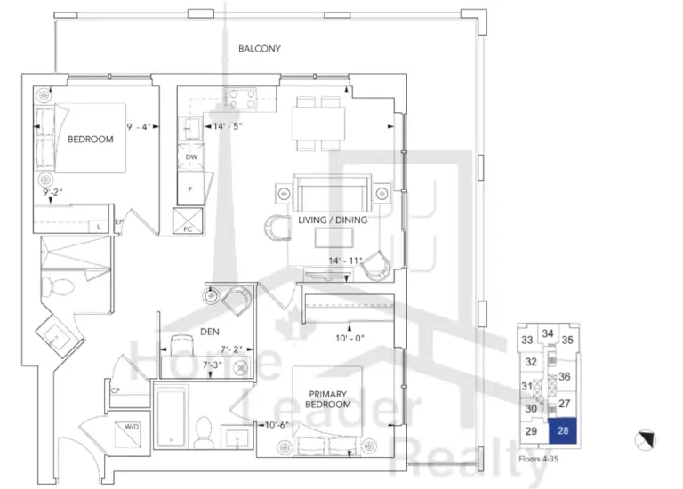 Bloor-Promenade Condos-2D+DT-floorplan