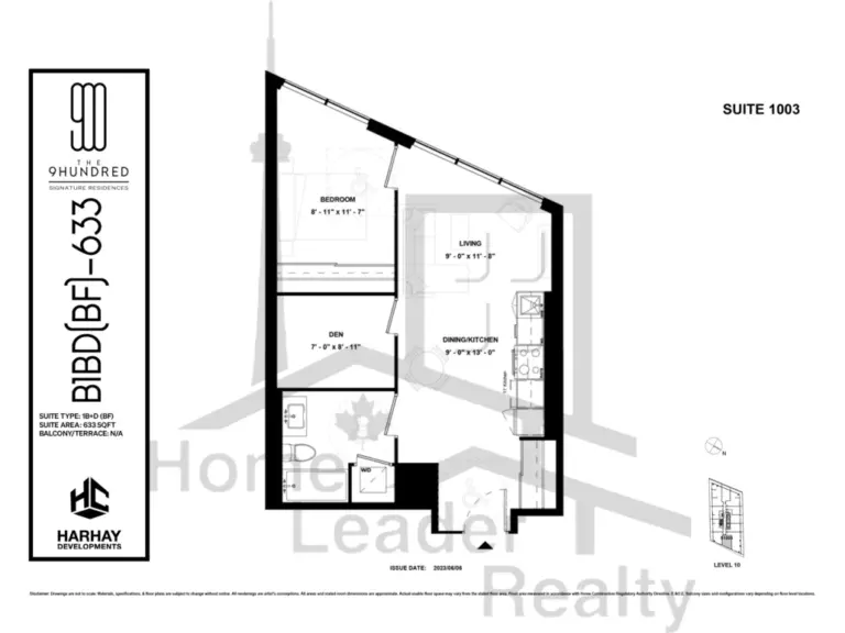 The-9Hundred-Condos-1003-1B+D-floorplan