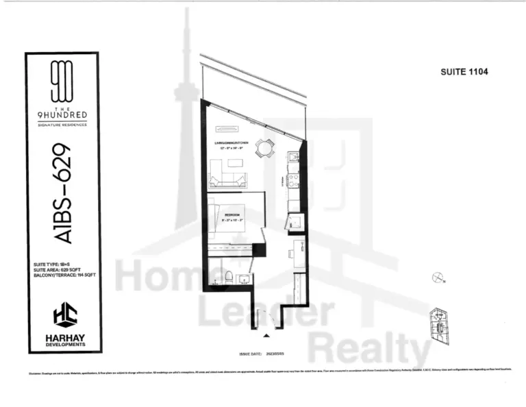 The-9Hundred-Condos-1104-1B+S-floorplan