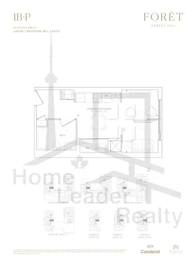 Foret-Condos-Model-1B-P-floorplan