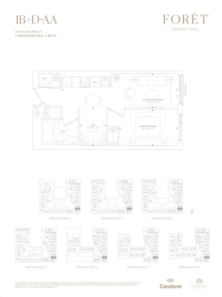 Foret-Condos-Model-1B+D+AA-floorplan