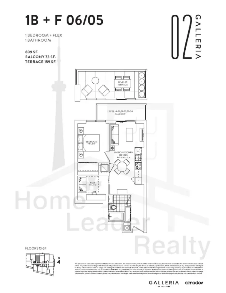 Galleria-02-Condos-Model-1B+F 06/05-floorplan