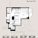 1gd Exhale Condos | 1G+D | 675 Sq.Ft. | 1.5B