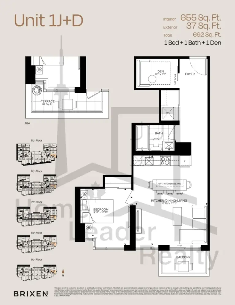 Exhale-Condos-Model-1J+D-floorplan
