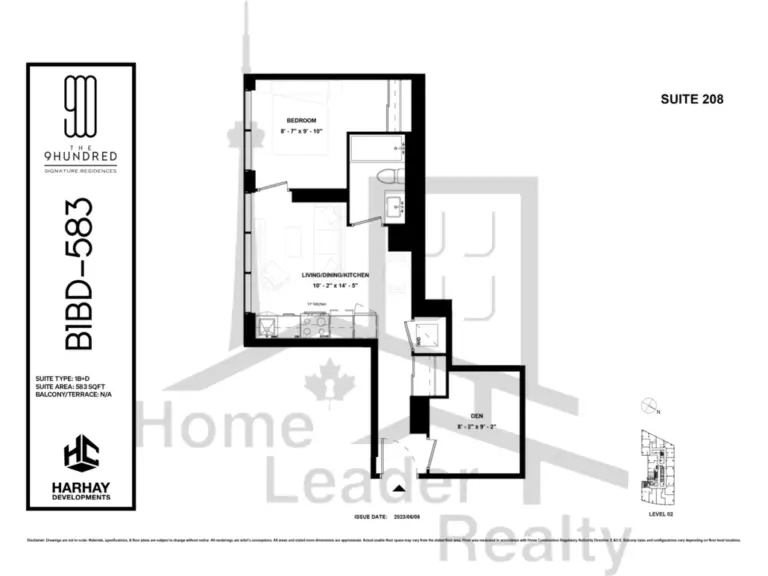 The-9Hundred-Condos-208-1B+D-floorplan
