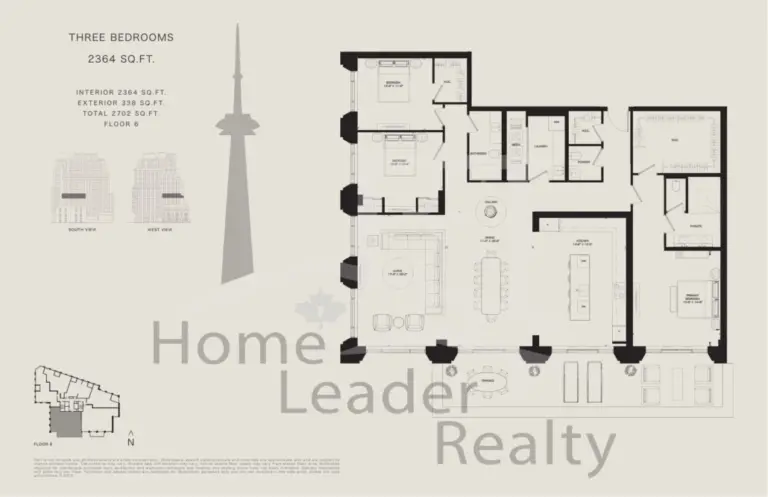 The-Bedford-Condos-2364-SqFt-3B-floorplan