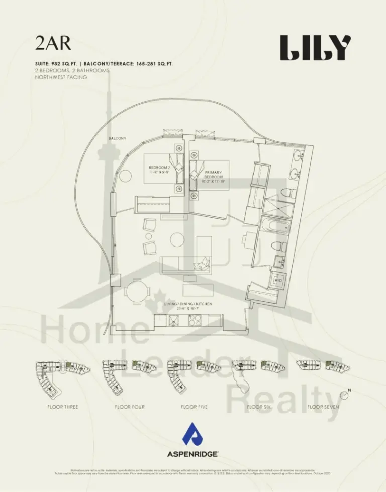 Lily-at-Crosstown-Condos-701-2AR-floorplans