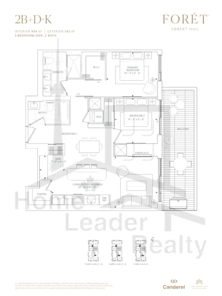 Foret-Condos-Model-2B+D-K-floorplan