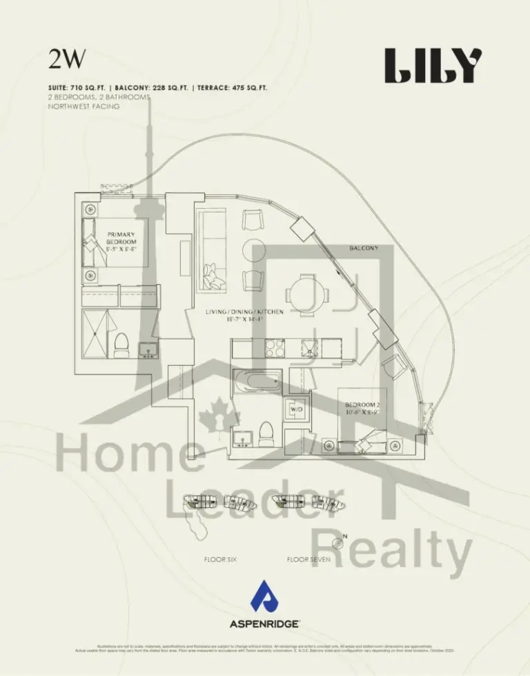 Lily-at-Crosstown-Condos-717-2W-floorplans