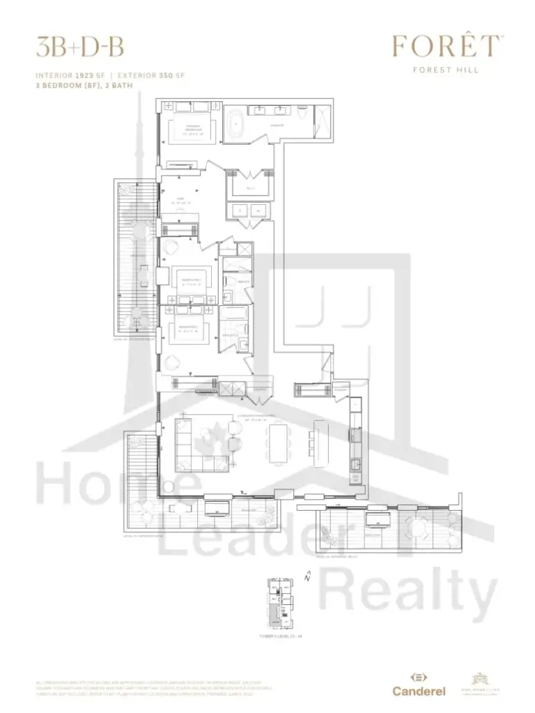 Foret-Condos-Model-3B+D-B-floorplan