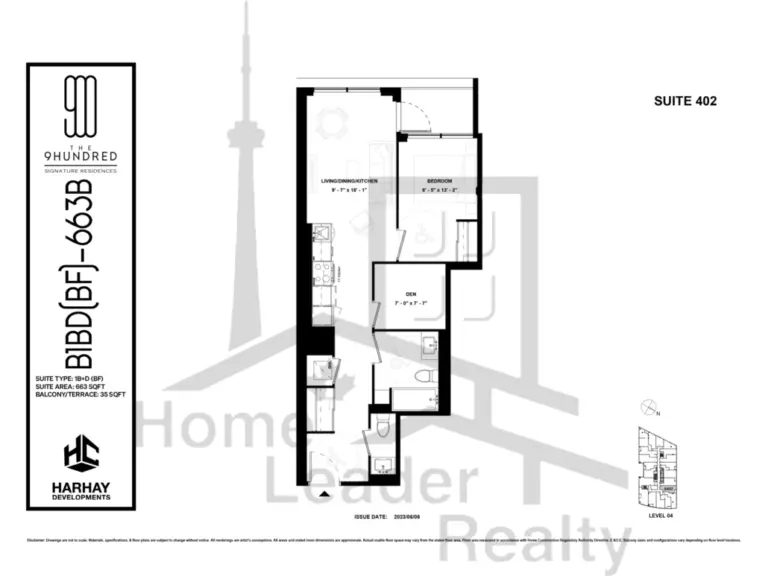 The-9Hundred-Condos-402-1B+D-floorplan