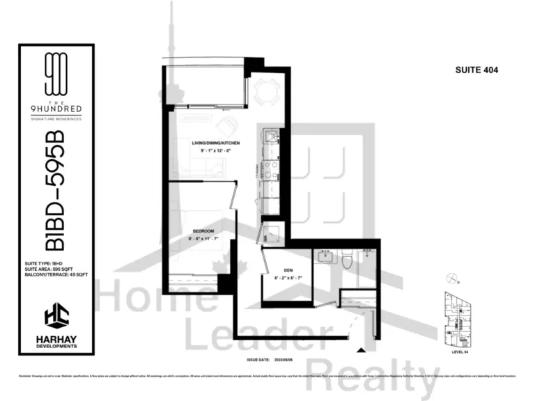 The-9Hundred-Condos-404-1B+D-floorplan