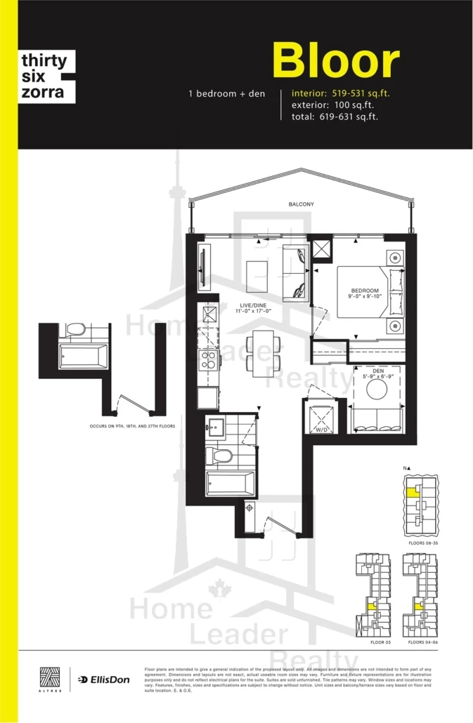 Thirty-Six-Zorra-Condos-602-1B+D-floorplan