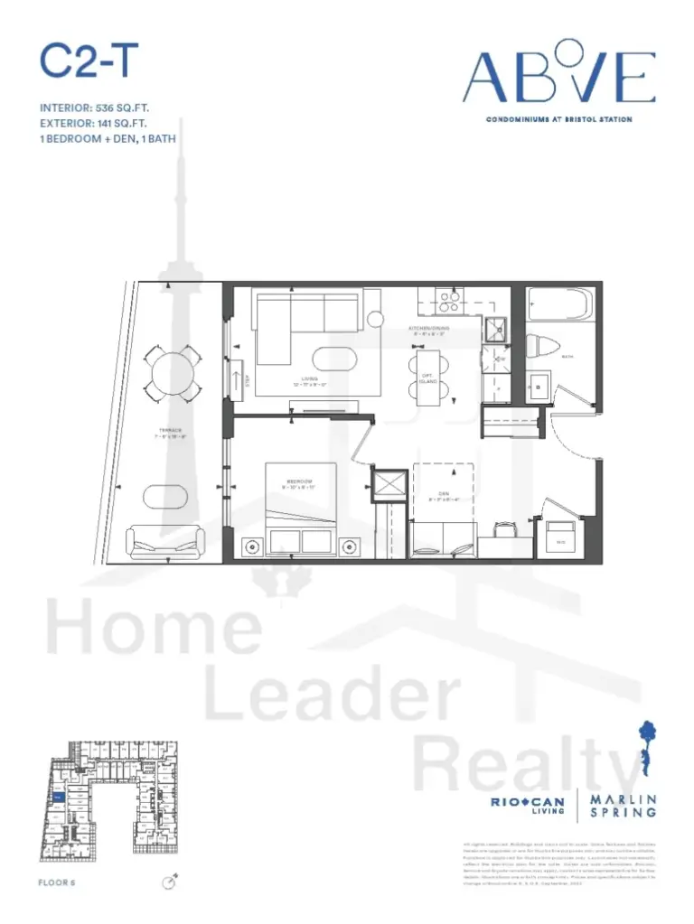 Above-Condos-504-1B+D-floorplan