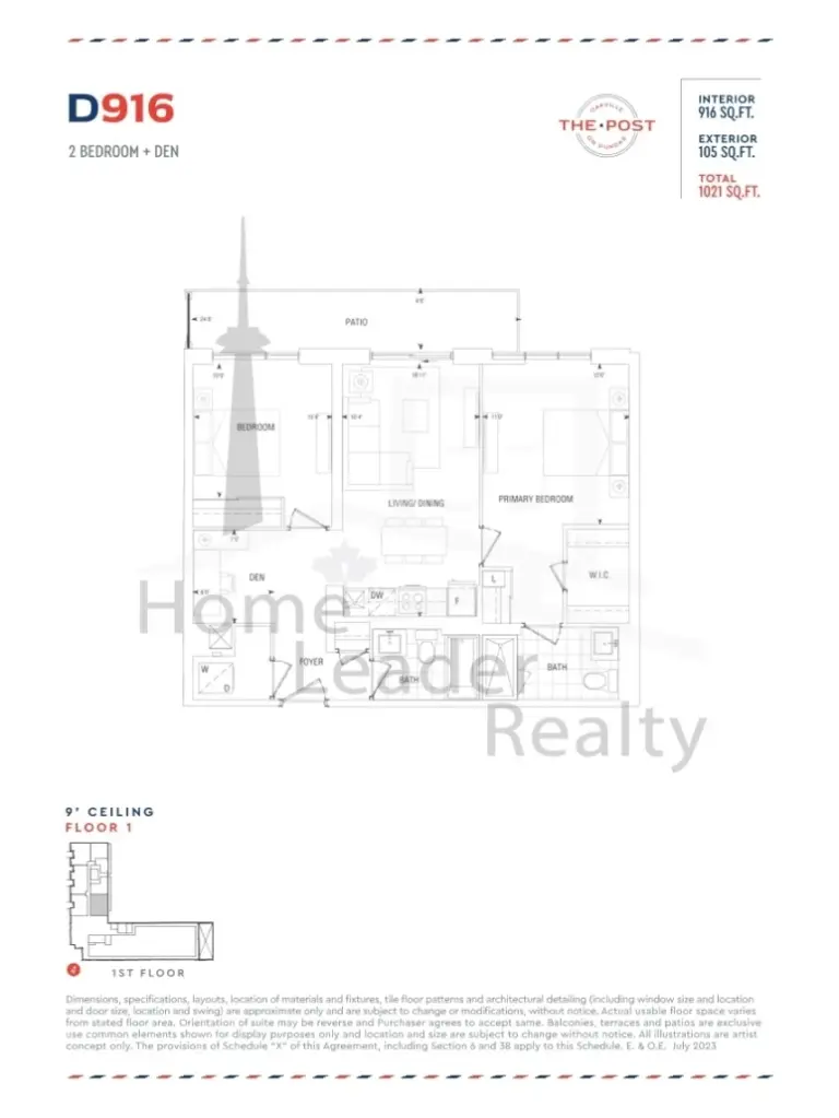 The-Post-Condos-107-2B+D-floorplan