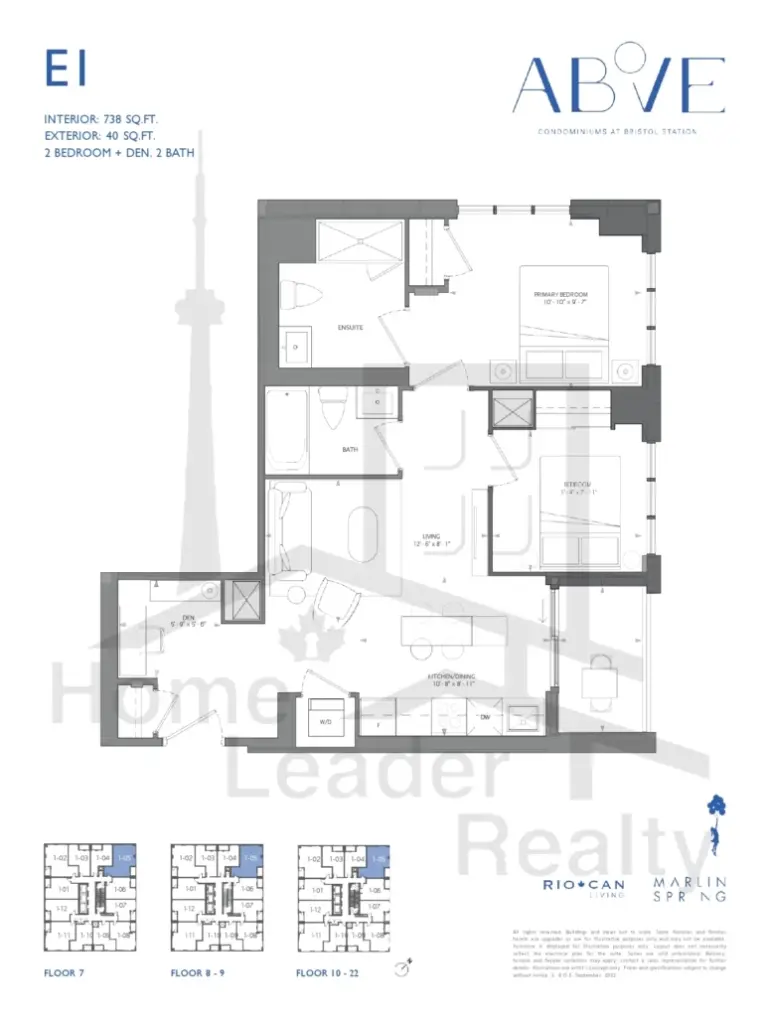 Above-Condos-705-2B+D-floorplan
