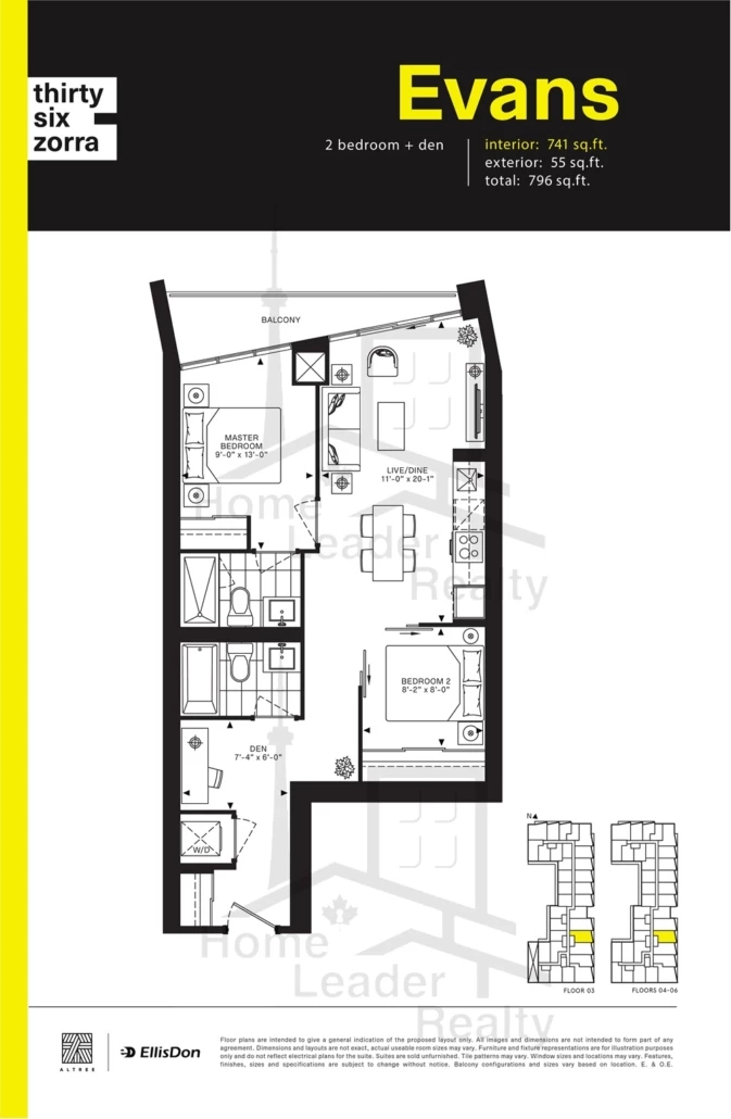 Thirty-Six-Zorra-Condos-623-2B+D-floorplan