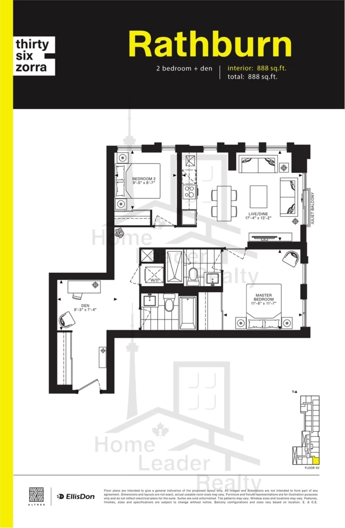 Thirty-Six-Zorra-Condos-207-2B+D-floorplan