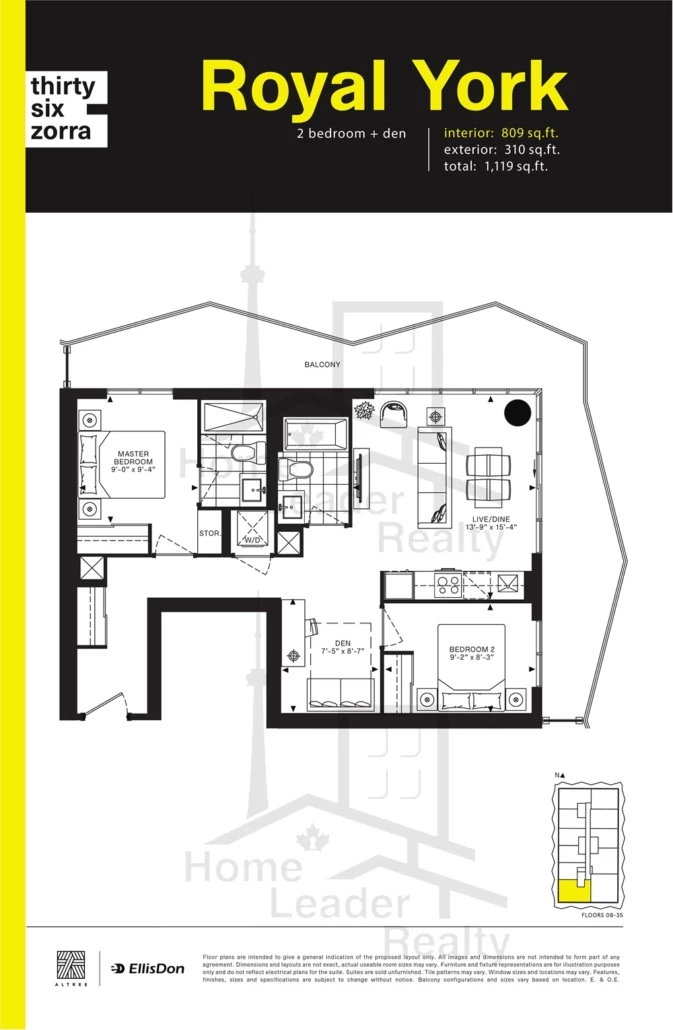 Thirty-Six-Zorra-Condos-3409-2B+D-floorplan