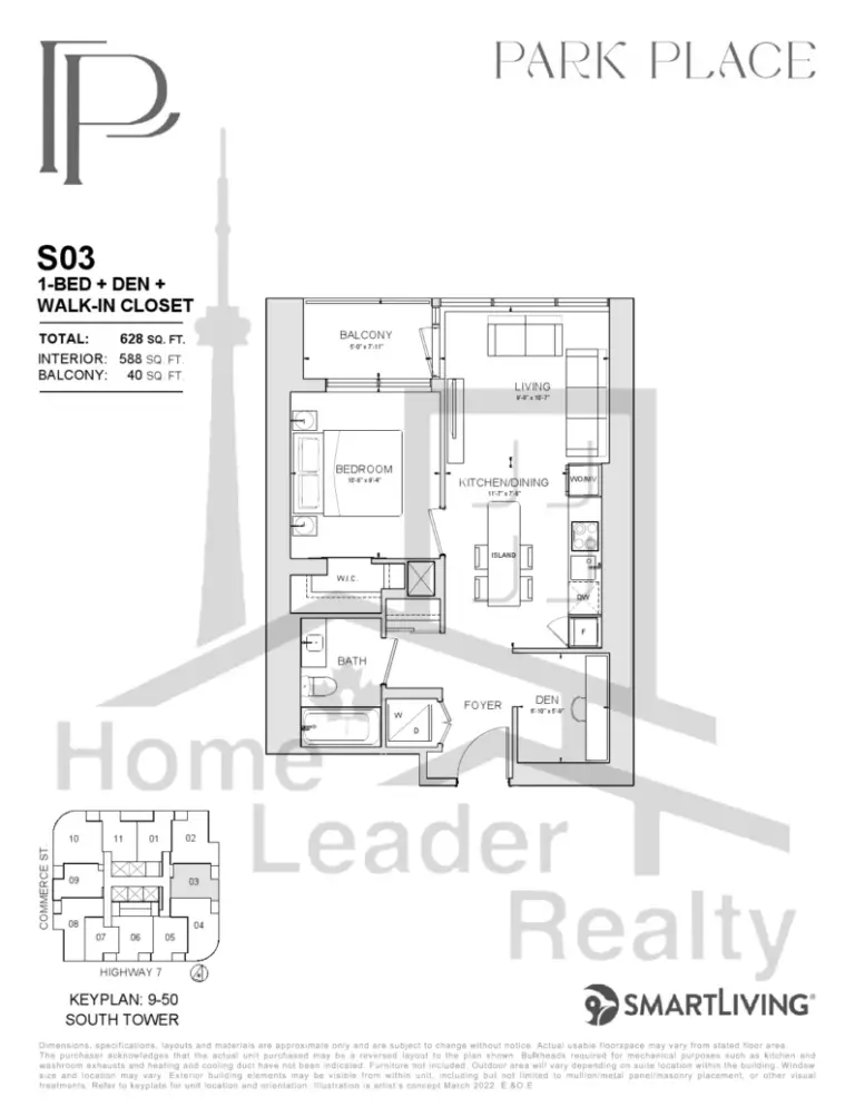 Park-Place-Condos-S03-(1Bed+Den+Walk-in Closet)-floorplan