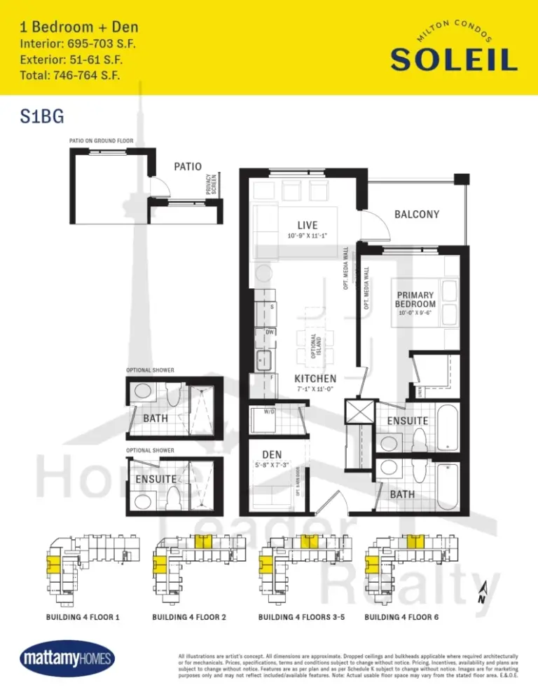 Soleil-Condos-421-(1B+D)-floorplan