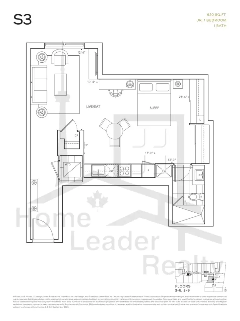 6080-Yonge-Condos-S3-Studio-floorplan