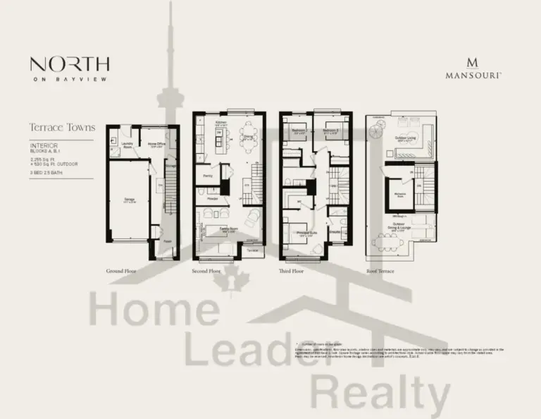 North-on-Bayview-townhouse-Model-suite-Terrace-Town-floorplan