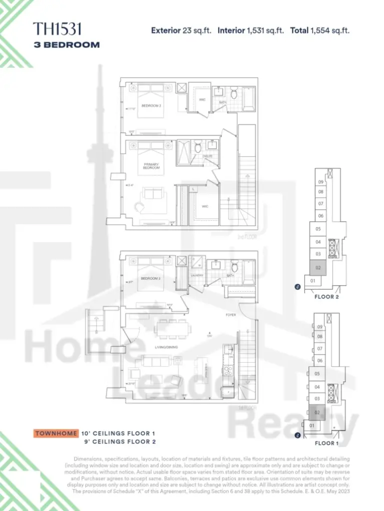 Thompson-Towers-Condos-Townhome-102-3B-floorplan
