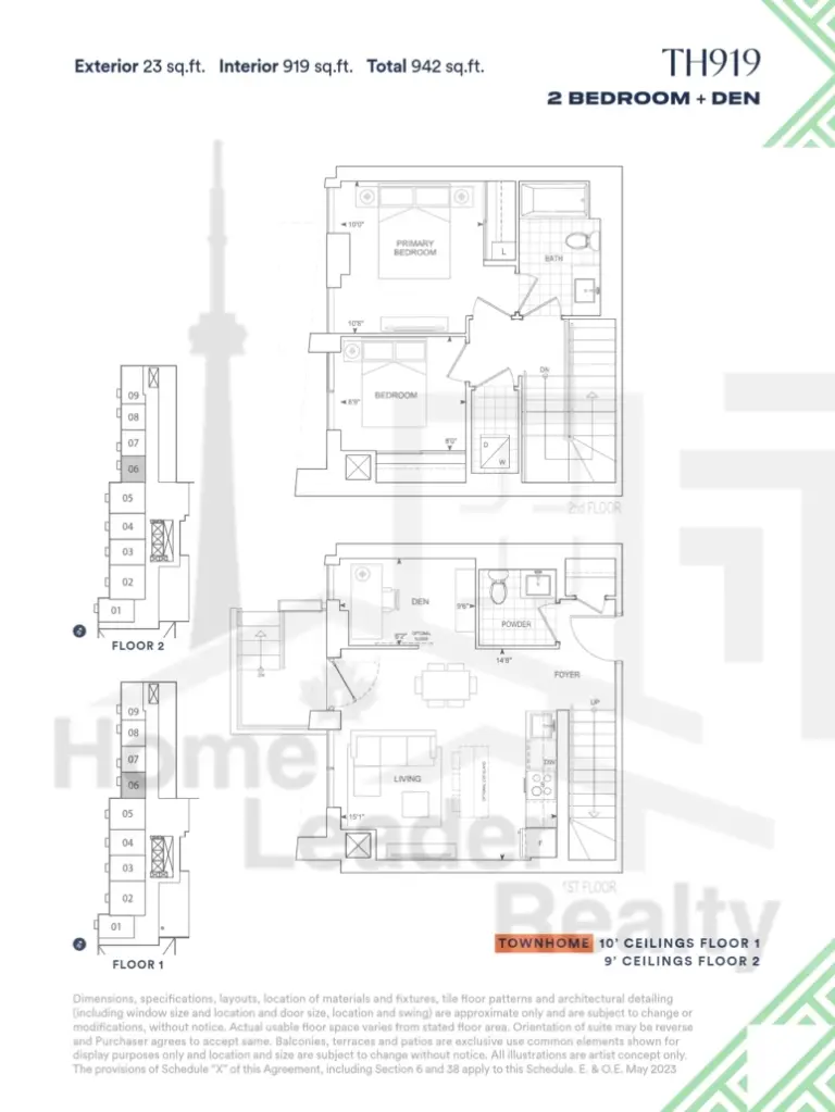 Thompson-Towers-Condos-Townhome-106-2B+D-floorplan