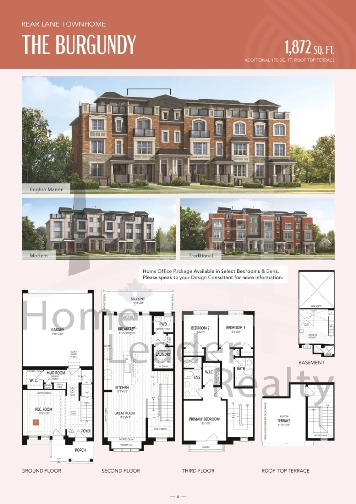 Springwater-Markham-The-Burgundy-(GRLB)-Traditional-floorplan
