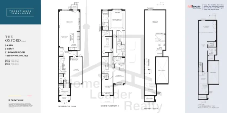 Oakpointe-Townhouse-The-Oxford-A-floorplan