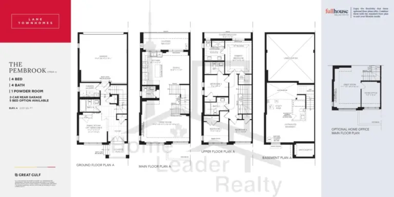 Oakpointe-Townhouse-The-Pembrook-floorplan