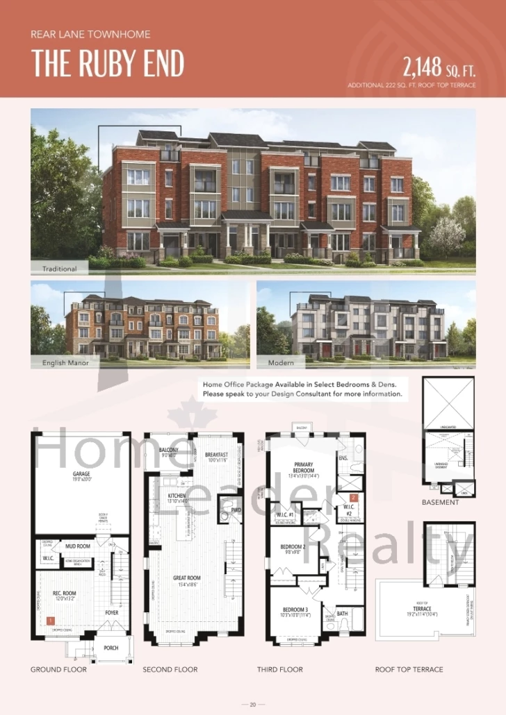 Springwater-Markham-The-Ruby-End-(GLRI)-Modern-floorplan